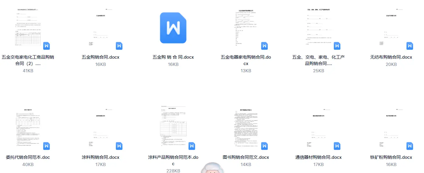 精选260款购销合同模板范文Word模板 第5张