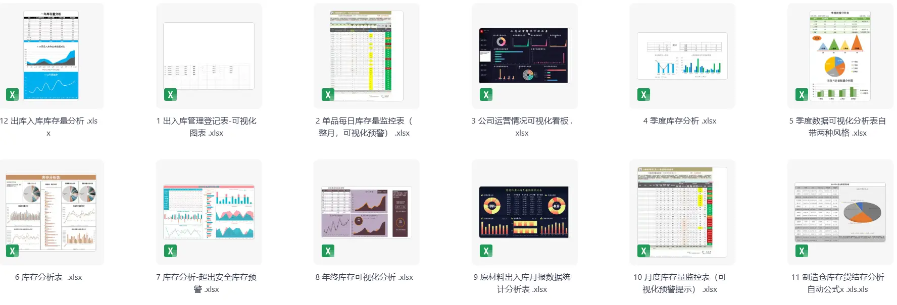 120套产品出入库明细仓库专用Excel表格模板