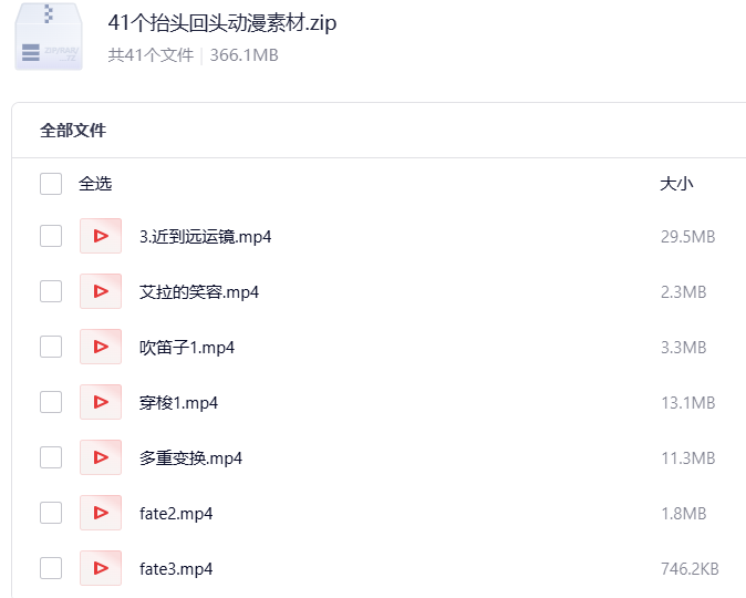41个抬头回头动漫素材